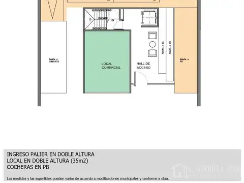 Departamento 3 ambientes con 2 baños