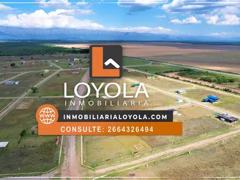 Lote en Estación Conlara  Frente a Laguna interna