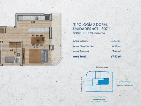 VENTA Apartamento POCITOS 2 dormitorios con balcón