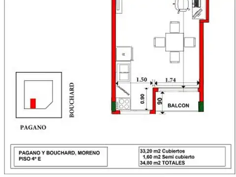 Venta monoambiente Moreno centro a estrenar