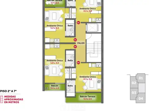 Pje Gordillo 3800, Piso 02