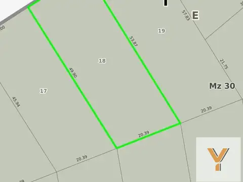 Terreno en Venta de 1037,0 m2
