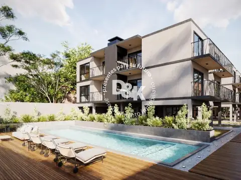 Departamento en venta de 3 ambientes con cochera en pozo en Pilar