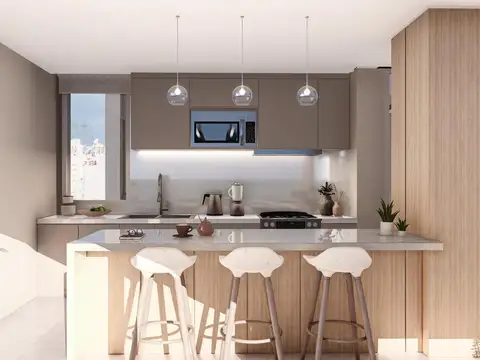 Departamento 2 ambientes con 2 baños