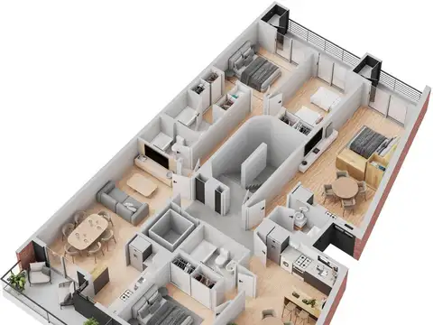 Departamento Monoambiente con 1 baño