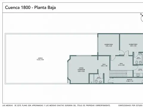 Depto Tipo Casa 3 ambientes con 2 baños