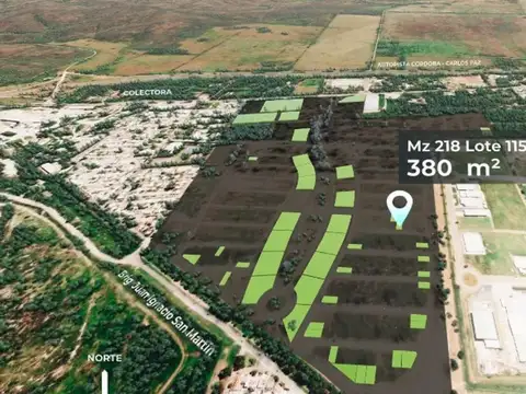 Ruta Nacional N20 Km, Colectora Sur
