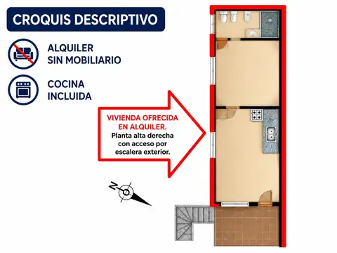 Departamento en Alquiler de 2 ambientes