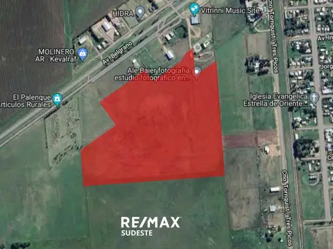 Parcela de campo en acceso a Tornquist por ruta 33