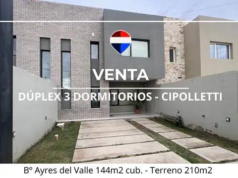 DÚPLEX EN VENTA CIPOLLETTI RÍO NEGRO 4 AMBIENTES