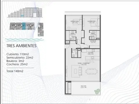 Departamento en Venta de 3 ambientes