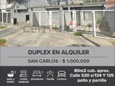 Duplex en alquiler -