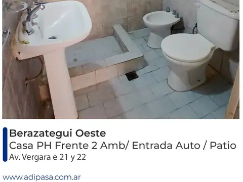 Casa 2 ambientes con 1 baño