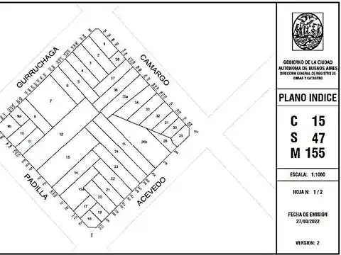 Terreno en Venta en Villa Crespo, USD 1.550.000