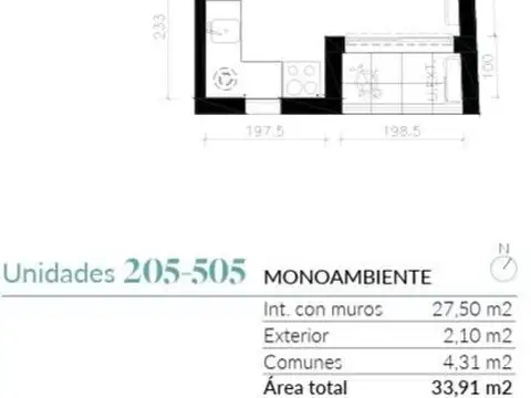 Departamento en Venta en Cordón , USD 115.000