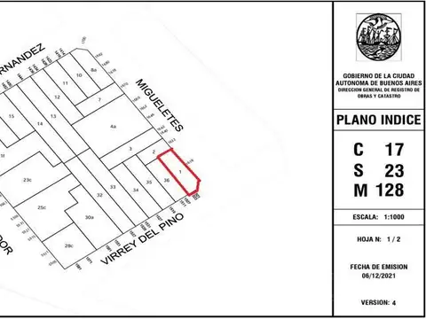 Terreno en Venta 10  mts Fondo