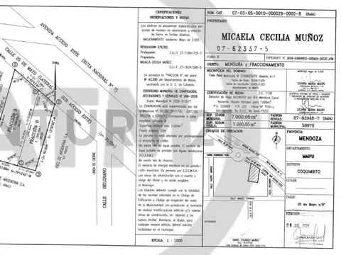 Terreno en Venta de 7000,0 m2