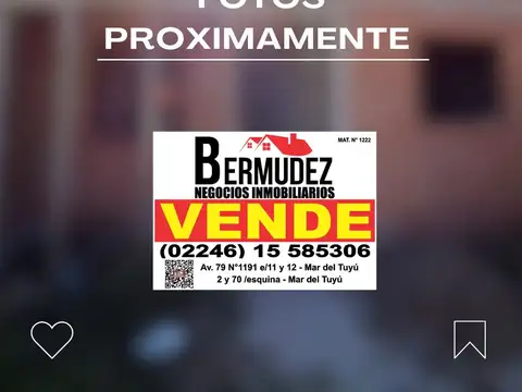 Venta Chalet 4 Ambientes Al Frente A Metros Del Mar Calle 1 Esq 85 Mar Del Tuyu
