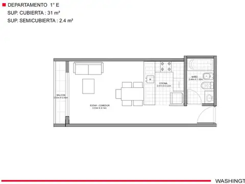 Departamento en Venta de Monoambiente