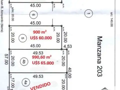Nuevo Loteo en venta de 700 a 990 m2 ubicado en Las Gaviotas