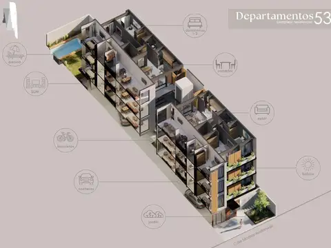 Departamento en Venta de 1 dormitorio