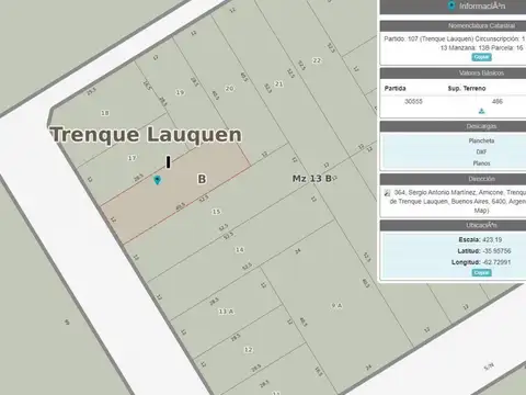 Terreno en Venta 40  mts Fondo