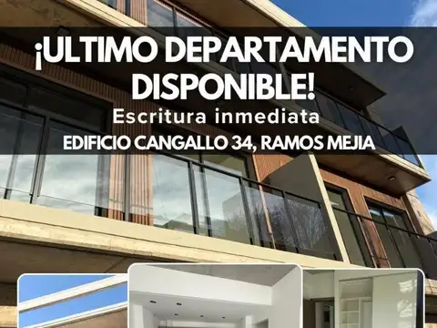 DEPARTAMENTO DE 2 AMB.ULTIMO DISPONIBLE RAMOS MEJIA