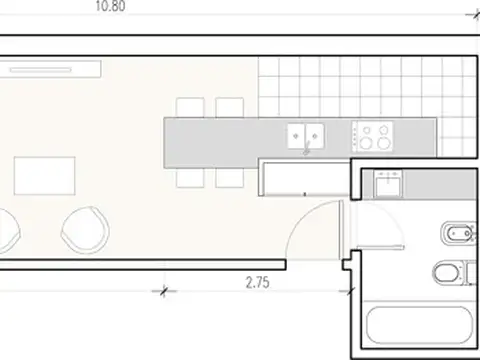 Departamento en Alquiler de Monoambiente