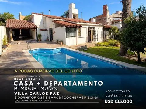 Venta Casa Mas Departamento Con Pileta En Miguel Muñoz “A” Villa Carlos Paz