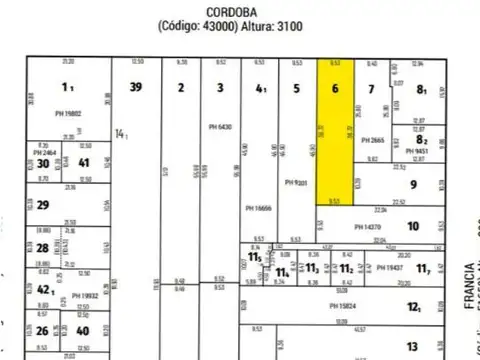 Terreno en Venta 36  mts Fondo