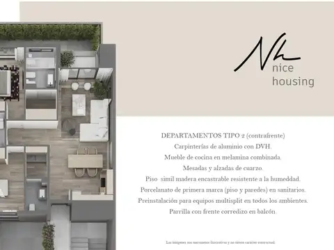 Semipisos 3 amb con baulera. Cochera opcion. En Construccion