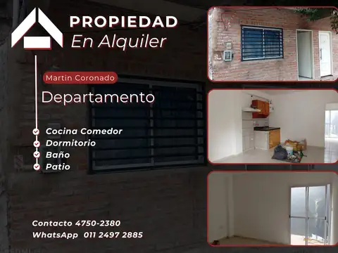 Departamento en alquiler en Martin Coronado