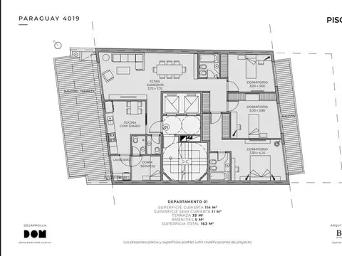 Departamento en Venta con 1 cocheras