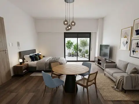 venta departamento monoambiente con patio amplio luminoso apto profesional