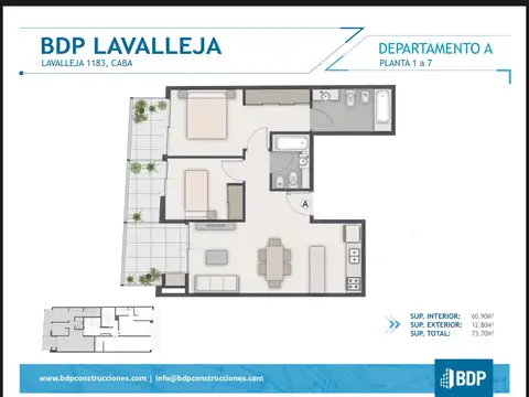 Departamento en Venta en Villa Crespo, USD 180.565