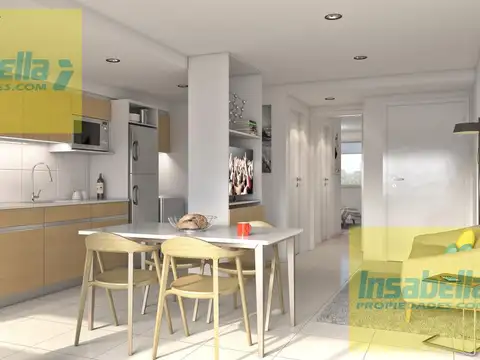 Departamento 2 ambientes con 1 baño