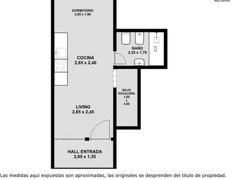 Depto Tipo Casa Monoambiente con 1 baño