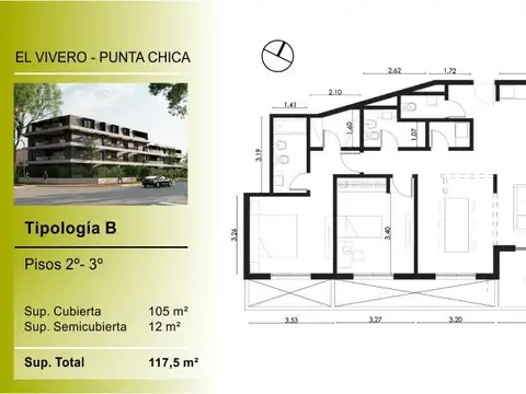 Departamento en Venta de 2 dormitorios