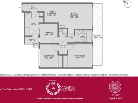 Departamento en Venta de 3 dormitorios