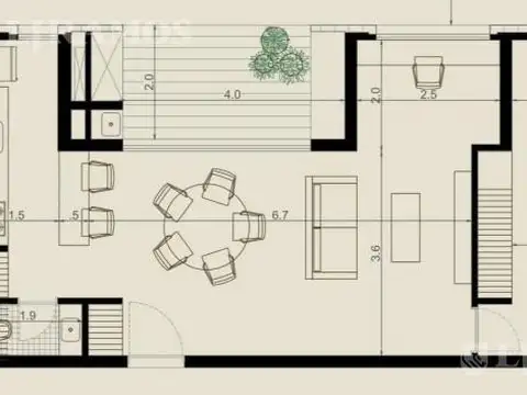Departamento en Venta de 1 dormitorio