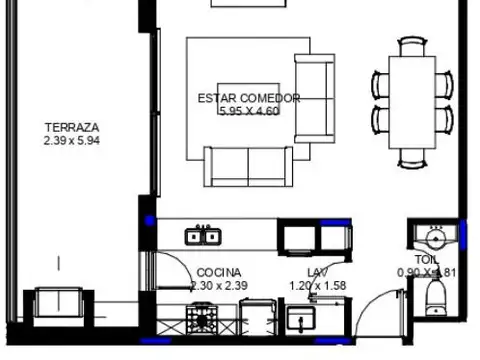 Departamento en Venta con 1 cocheras