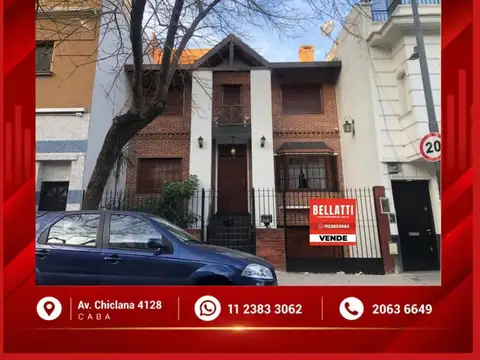 CASA DE 5 AMBIENTES. BOEDO: 4 BAÑOS, GARAGE, PARQUE, QUINCHO