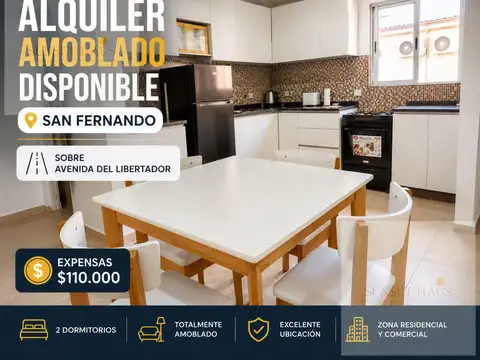 Alquiler 2 ambientes a estrenar - San Fernando