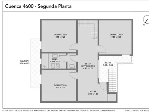 Depto Tipo Casa 6 ambientes con 2 baños