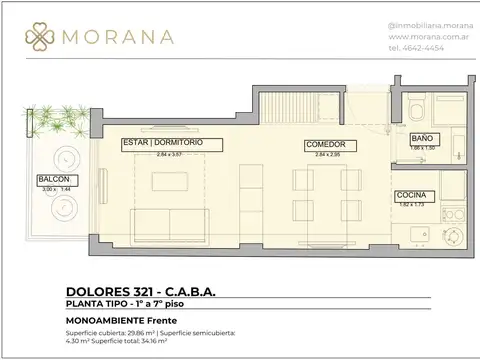 Nuevo emprendimiento! Dpto monoambiente con balcón / zona Flores