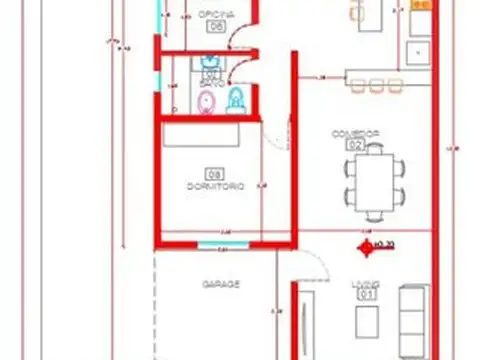 Casa 4 ambientes con 2 baños