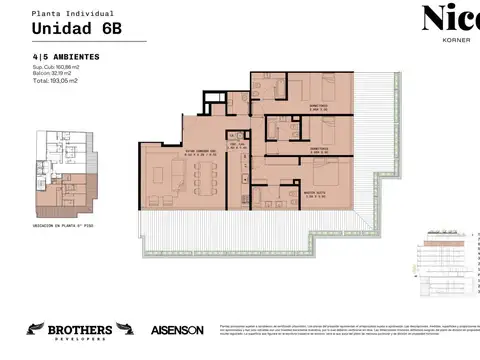 Departamento 4 ambientes con 4 baños