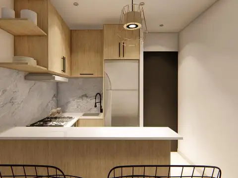 Departamento Monoambiente con 1 baño