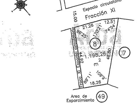 Terreno en Venta de 1198,0 m2