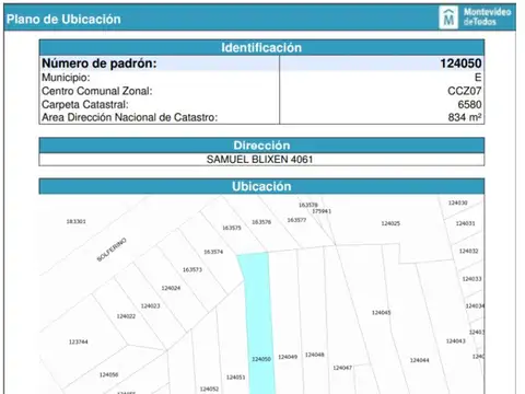 Terreno en Venta en Buceo, USD 480.000